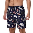 thumbnail image 1 of Vsdgher Retro Rabbit Flower for Mens Swim Trunks with Compression Liner Swim Shorts Swim Suits Board Shorts-Small, 1 of 6