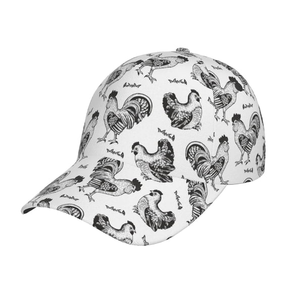 Vsdgher Retro Rooster Classic Low Profile Baseball Cap Golf Dad Hat Adjustable Hats Men Women Unconstructed Cap