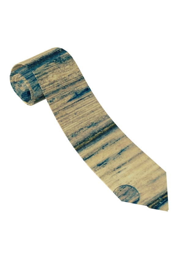 Retro Wooden Print Ties for Men 4.7" Formal Necktie Wedding Accessory Men's Business Ties for Wedding Bussiness Work