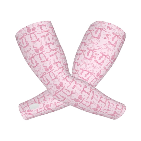 Vsdgher Ribbon Bow Pattern Cooling Arm Sleeves for Men & Women, Breathable, UV Sun Protection, Sports Arm Sleeves for Women, Men & Youth