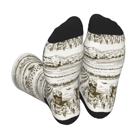 Vsdgher Rice Harvest Unisex Crew Socks Lightweight Breathable Ventilation Ankle Socks, Mid-calf socks for Daily