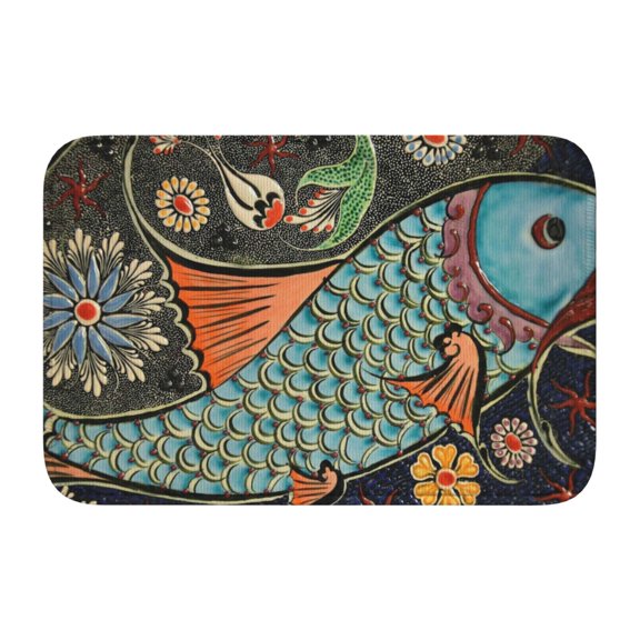 Vsdgher Rich Fish Hem Mat 40x60 - Multipurpose Doormat for Indoor & Outdoor Use - Welcome Your Guests with our Entrance Mat
