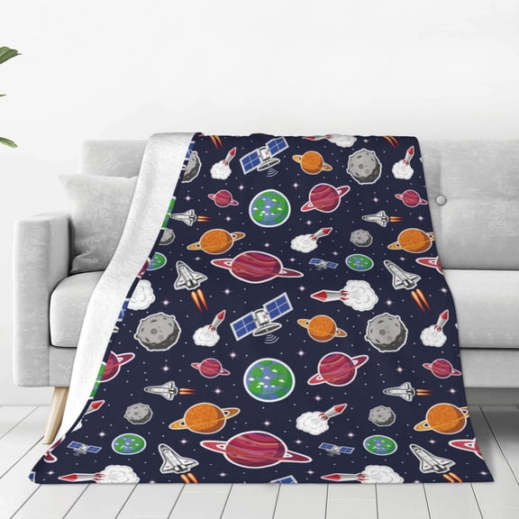 Vsdgher Rocket Satellite Ultra-Soft Micro flannel Blanket Throw Blankets for Couch Sofa, Bed (4 sizes)-40"x30"