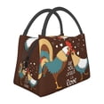 thumbnail image 1 of Vsdgher Rooster And Chicken Print Insulated Reusable Bags with Sturdy Zipper and Handles, Foldable Totes for Hot or Cold Food Bring or Delivery, 1 of 8