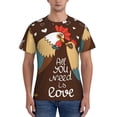 thumbnail image 1 of Vsdgher Rooster And Chicken Print Men's Dry Fit Mesh Athletic Shirts Moisture Wicking Tennis T-Shirt Tops, 1 of 9