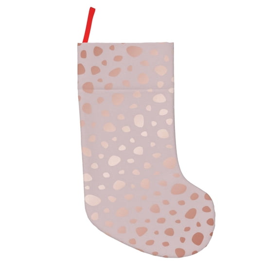 Vsdgher Rose Gold Abstract Spots 1 Christmas Stockings 18 inch Large Kids Stocking Bags Hanging Socks for Christmas Decor Decorations