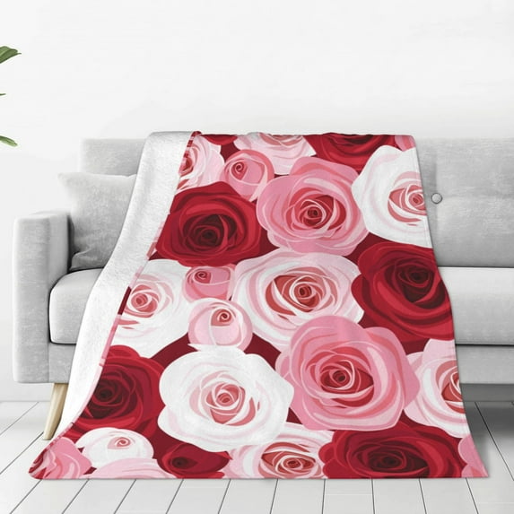 Vsdgher Rose Ultra-Soft Micro flannel Blanket Throw Blankets for Couch Sofa, Bed (4 sizes)-40"x30"