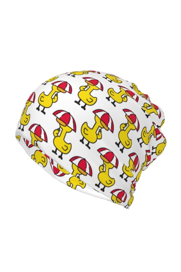 Rubber Duck Chicken Bird Slouchy Beanie Hat for Men/Women, Skull Cap Chemo Cap Night Sleeping Cap