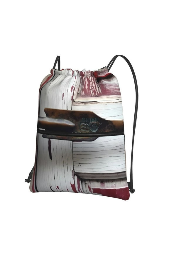 Rustic Door Handle Closeup Drawstring Backpack Water Resistant String Bag Sports Sackpack Gym Sack for Men Women
