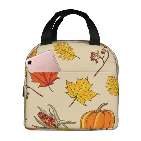 Vsdgher Rustic Harvest Time Lunch Bag, Lunch Box for Women Adult Men, Lunch Tote Insulated Cooler Lunch Container for Work/Office/Picnic/Travel