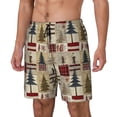 thumbnail image 1 of Vsdgher Rustic Plaid Forest Lodge for Mens Swim Trunks with Compression Liner Swim Shorts Swim Suits Board Shorts-XX-Large, 1 of 6