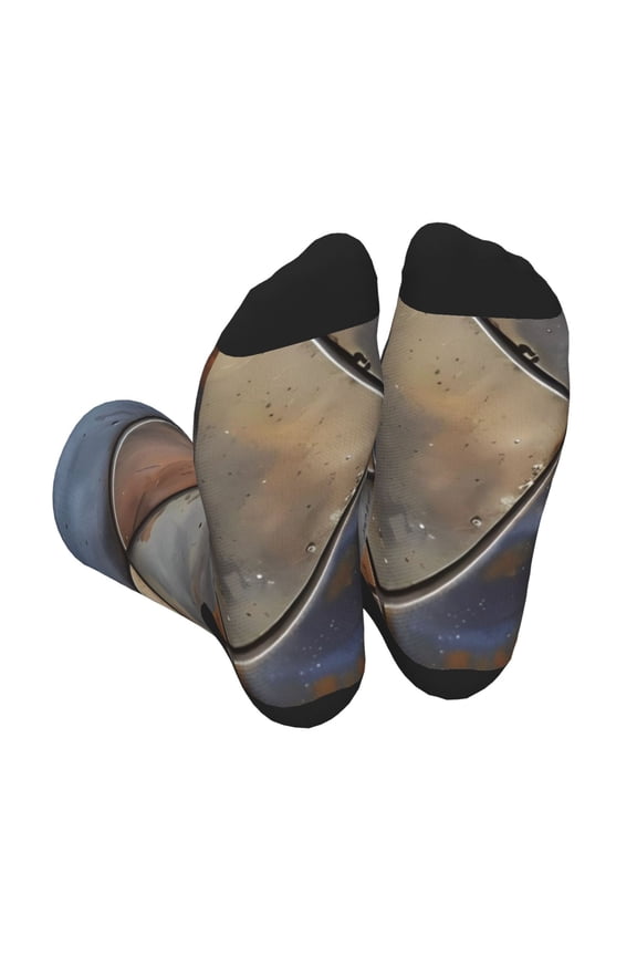 Rustic Tile Pattern Unisex Crew Socks Lightweight Breathable Ventilation Ankle Socks, Mid-calf socks for Daily