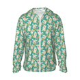 thumbnail image 1 of Vsdgher SHIBA WITH FLORAL Print Adult Hoodie Shirts Rash Guard for Men Women,Long Sleeve Sun Protection Fishing Shirts for Athletic Running Swim-Small, 1 of 7
