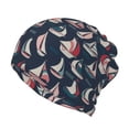 thumbnail image 1 of Vsdgher Sailboat And Wave Slouchy Beanie Hat for Men/Women, Skull Cap Chemo Cap Night Sleeping Cap, 1 of 8