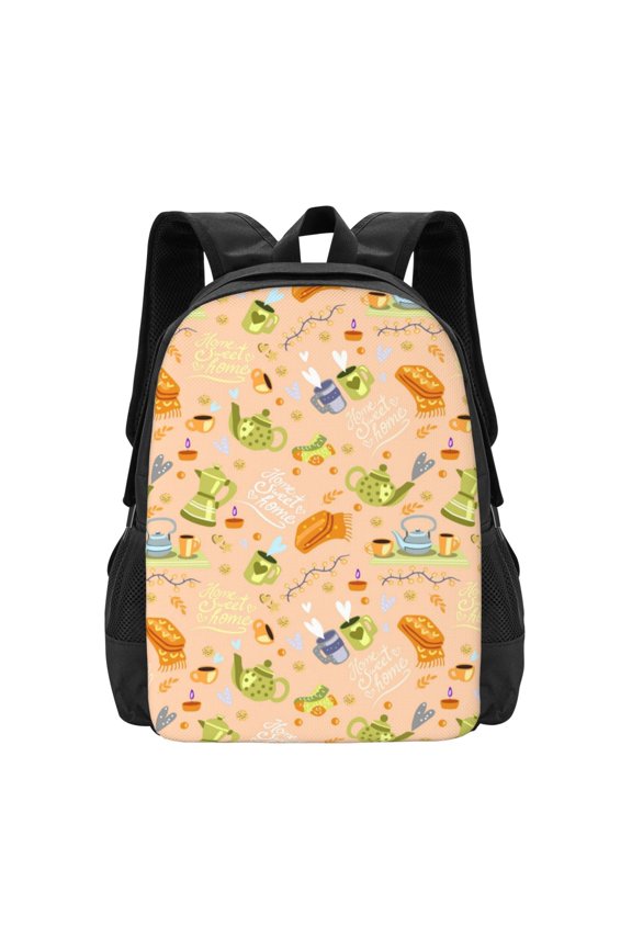 Scandinavian Style Hygge Print Backpack for Women Men School Bookbag with Laptop Compartment for College Work Travel, Simple Fashion Casual Daypack, Fit 15" Laptop