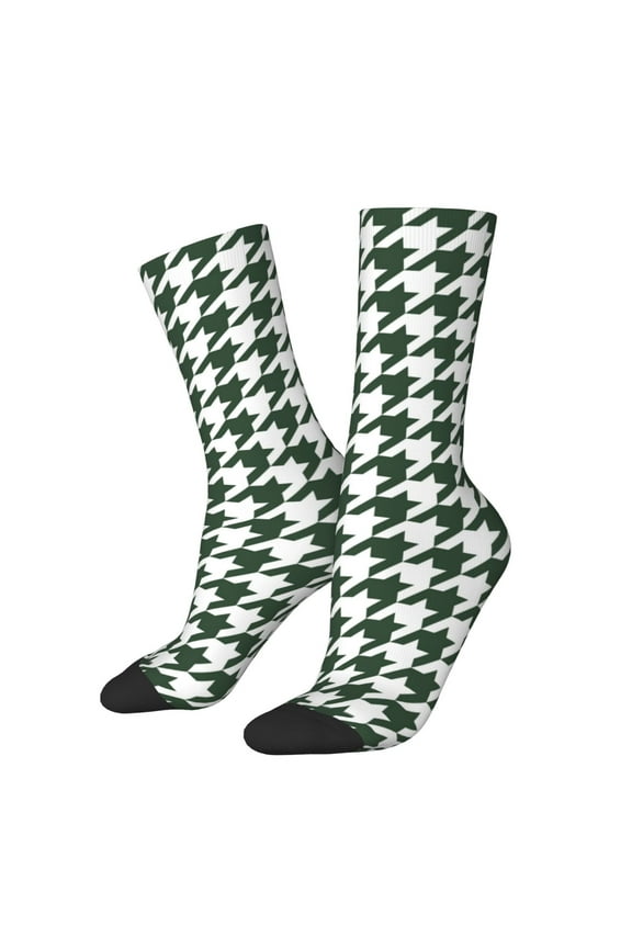 Scottish Checkered Crew Socks for Men & Women, Breathable Casual Athletic Ankle Socks