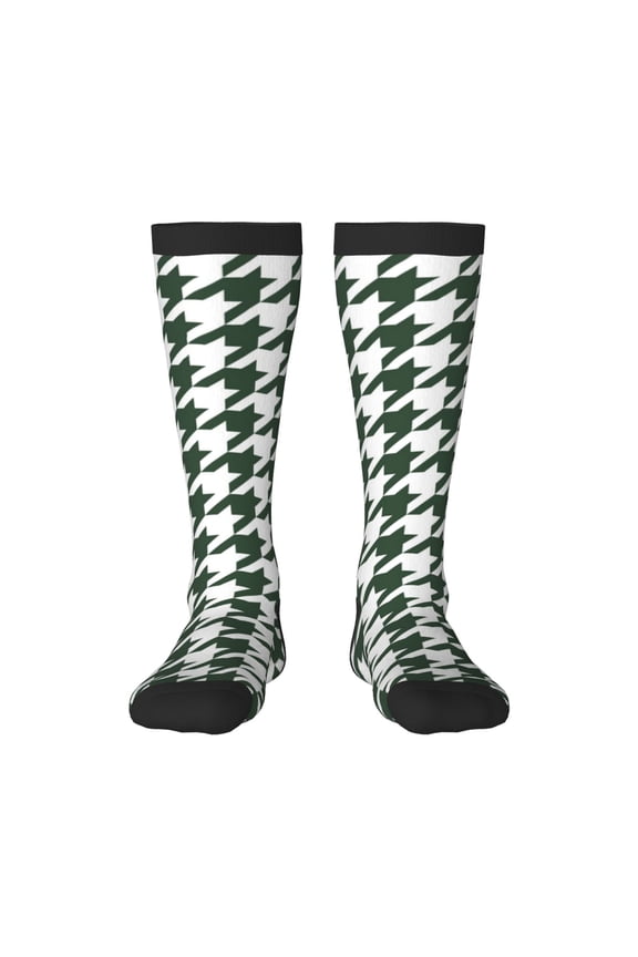 Scottish Checkered Knee Socks, High Socks Long Stretchy Sock Women Knee High Stocking, Long Socks for Women