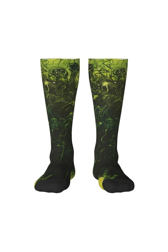 Screaming Horror Art Knee Socks, High Socks Long Stretchy Sock Women Knee High Stocking, Long Socks for Women