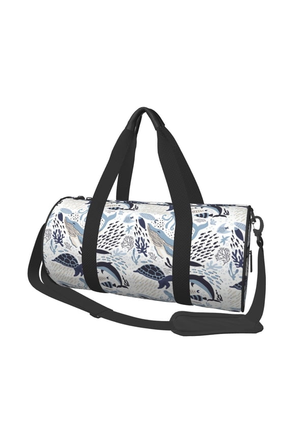 Sea Life Elements 45L Foldable Duffel Bag, Sports Gym Bag,Overnight Bag, Portable Weekender Bag for Airplanes