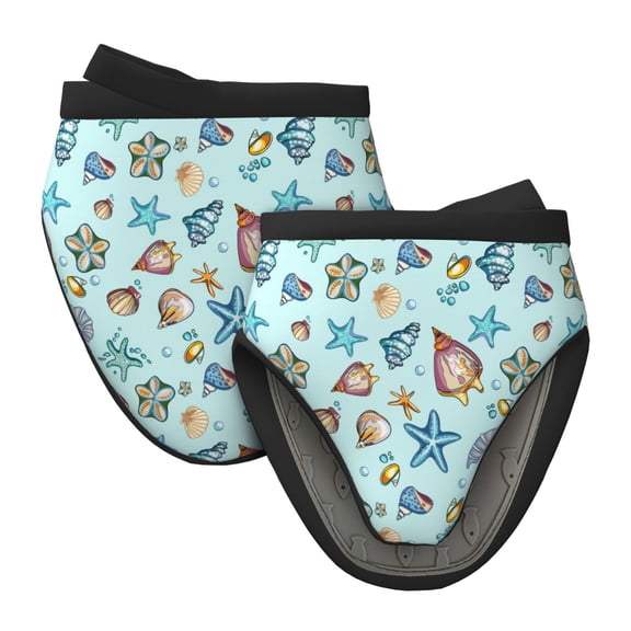 Vsdgher Sea Shells 2 Non-Slip Mini Oven Mitt Set, Short Oven Mitts for Baking Grilling Barbecue Microwave, 5.9"x5.9"in