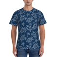 thumbnail image 1 of Vsdgher Sea Turtle Print Men's Dry Fit Mesh Athletic Shirts Moisture Wicking Tennis T-Shirt Tops, 1 of 9
