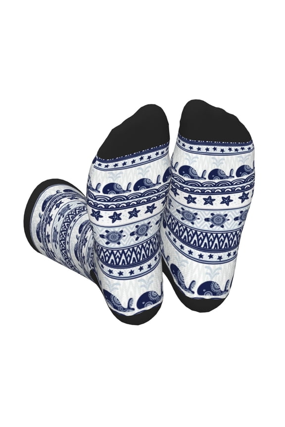 Sea Underwater Animals1 Unisex Crew Socks Lightweight Breathable Ventilation Ankle Socks, Mid-calf socks for Daily