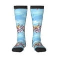 thumbnail image 1 of Vsdgher Sea and Fish Print Thigh High Socks Extra Long Stretchy Sock Women Over Knee High Opaque Stocking Daily Wear, 1 of 5