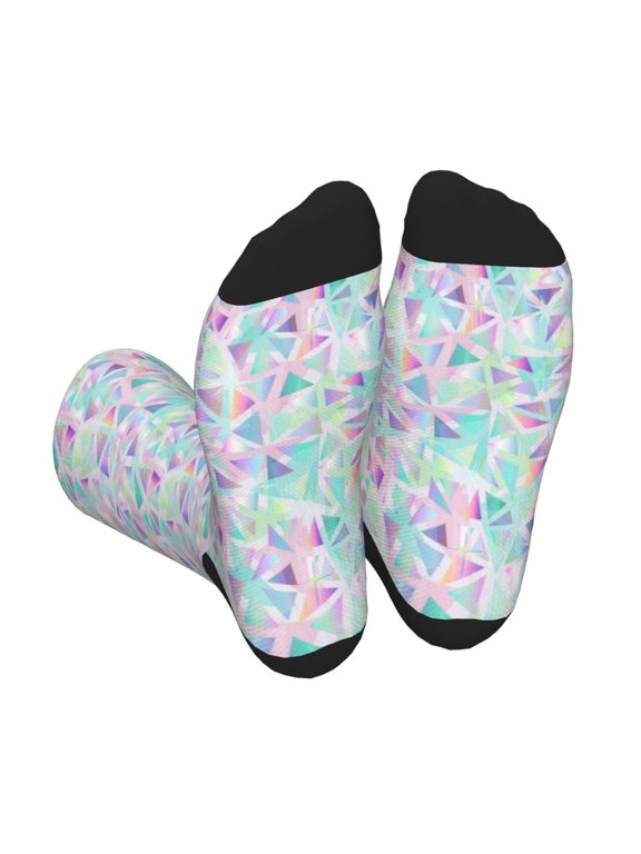 Sequins Unisex Crew Socks Lightweight Breathable Ventilation Ankle Socks, Mid-calf socks for Daily