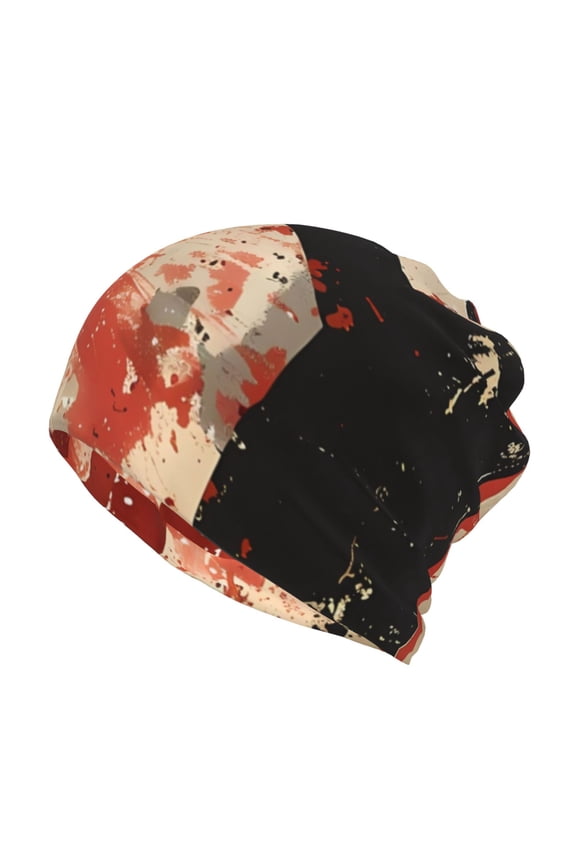 Silhouette Trumpet Red Art Slouchy Beanie Hat for Men/Women, Skull Cap Chemo Cap Night Sleeping Cap