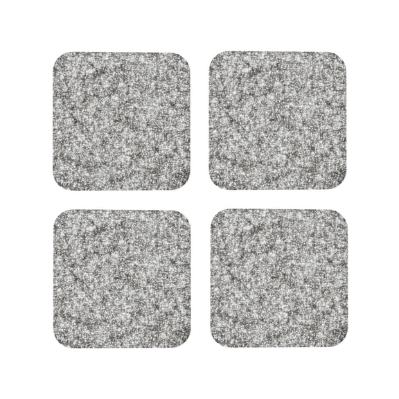 Vsdgher Silver Glitter Leather Coasters for Drinks, Durable Drink Coasters 4 Set for Tabletop Protection, Luxurious Home Décor and Housewarming Gift ( {designName})Square
