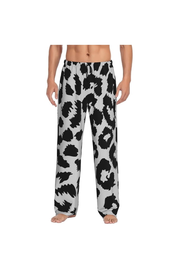 Similar To Leopard Print Print Mens Pajama Pants Sleep & Lounge Pants, PJ Bottoms With elastic waistb and Pockets