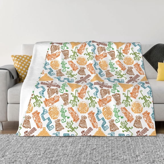 Vsdgher Simple Drawing Pattern Fleece Throw Blanket, Horizontal Fleece Bedding Home Decor for Couch & Bed All Season Use -60"x50"