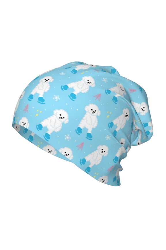 Skating Poodle Fun Toddler Beanie Baby Boys Girls Beanies Kids Winter Hats Children Knit Warm Caps