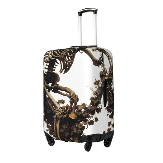 Vsdgher Skeleton Dance with Mushrooms Luggage Cover Suitcase Cover Protector Anti-scratch Suitcase cover Fits 18-32 Inch Luggage(No luggage included)-Small