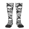 thumbnail image 1 of Vsdgher Skull and palm leaves Print Thigh High Socks Extra Long Stretchy Sock Women Over Knee High Opaque Stocking Daily Wear, 1 of 5