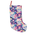 thumbnail image 1 of Vsdgher Skull rainbow color space Christmas Stockings 18 inch Large Kids Stocking Bags Hanging Socks for Christmas Decor Decorations, 1 of 7