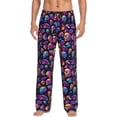 thumbnail image 1 of Vsdgher Skull rainbow star mushroom Print Mens Pajama Pants Sleep & Lounge Pants, PJ Bottoms With elastic waistb and Pockets, 1 of 5