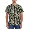 thumbnail image 1 of Vsdgher Skull with Dollar Print Men's Dry Fit Mesh Athletic Shirts Moisture Wicking Tennis T-Shirt Tops, 1 of 9