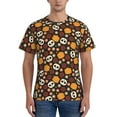 thumbnail image 1 of Vsdgher Skulls Print Men's Dry Fit Mesh Athletic Shirts Moisture Wicking Tennis T-Shirt Tops, 1 of 1