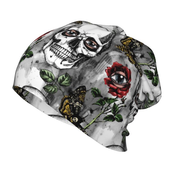 Vsdgher Skulls Roses Toddler Beanie Baby Boys Girls Beanies Kids Winter Hats Children Knit Warm Caps