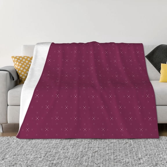 Vsdgher Small Stars Pattern Fleece Throw Blanket, Horizontal Fleece Bedding Home Decor for Couch & Bed All Season Use -40"x30"