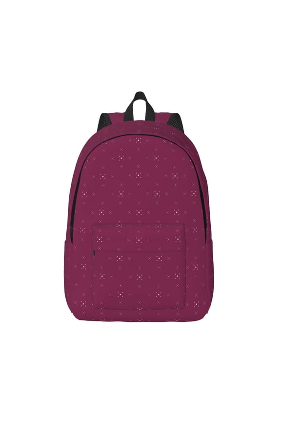 Small Stars Print Canvas Backpack Travel Rucksack Unisex Knapsack 15.7/17.7Inch Laptop Backpack for Work,College -Medium
