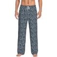 thumbnail image 1 of Vsdgher Small White Flowers Print Mens Pajama Pants Sleep & Lounge Pants, PJ Bottoms With elastic waistb and Pockets, 1 of 5