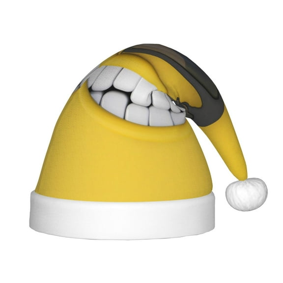 Vsdgher Smiling With Sunglasses Christmas Hat, Santa Hat for Kids Xmas Holiday Hat Red Classic Christmas New Year Festive Party Supplies