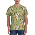 thumbnail image 1 of Vsdgher Snake And Floral Print Men's Dry Fit Mesh Athletic Shirts Moisture Wicking Tennis T-Shirt Tops, 1 of 1