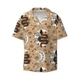 thumbnail image 1 of Vsdgher Snake And Flower Print Men's Wrinkle Free Untucked Cuban Shirt Business Casual Button Down Shirts Short Sleeve Shirt, 1 of 7