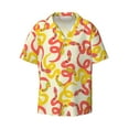 thumbnail image 1 of Vsdgher Snake Print Men's Wrinkle Free Untucked Cuban Shirt Business Casual Button Down Shirts Short Sleeve Shirt, 1 of 7