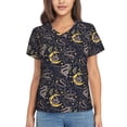 thumbnail image 1 of Vsdgher Snake Sleep Women Shirts V Neck Short Sleeve Tops T-Shirt Basic Tees, S to 3XLX-Large, 1 of 5