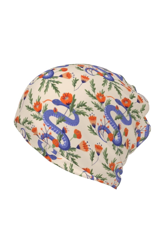 Snake Slouchy Beanie Hat for Men/Women, Skull Cap Chemo Cap Night Sleeping Cap