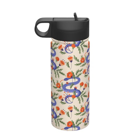 Vsdgher Snake for Insulated Stainless Steel Water Bottle,18oz Sports Water Bottle Stainless Steel Reusable Tumbler for Sports, Travel, and School